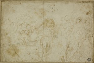 Sarcófago do Palácio de Blenheim: Bacchanale com cabeça de leão de Girolamo da Carpi
