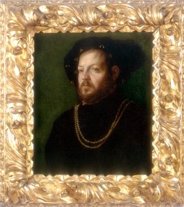 Retrato de um homem, obra de Girolamo da Carpi, conservado na Galleria Estense em Modena de Girolamo da Carpi