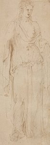 Figura em pé. Por volta de 1530-50  de Girolamo da Carpi