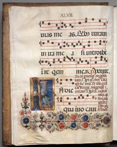 Antifonário: inicial, anjo, c. 1470-1480.