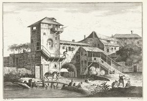 Casa com torre por água
Paisagens italianas (título da série)