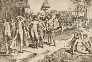 Alexandre e Roxana, 1531-76. de Giulio Bonasone