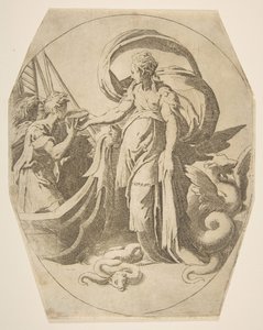 Circe e os Companheiros de Ulisses, século XVI. de Giulio Bonasone