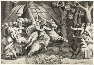 Cloelia cruzando o Tibre de Giulio Bonasone