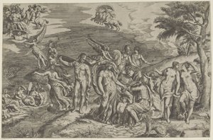 O veredicto de Paris de Giulio Bonasone