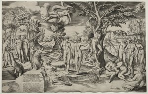 Amor nos Campos Elísios de Giulio Bonasone