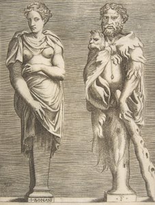 Termos de Hércules e Deianira, c. 1531-76., c. 1531-76. de Giulio Bonasone