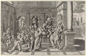 O Nascimento de São João Batista de Giulio Bonasone