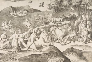 O Rapto de Europa, 1546. de Giulio Bonasone