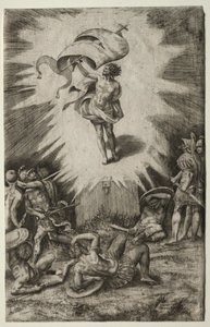 A ressurreição, 1561. de Giulio Bonasone