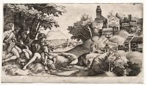 Pastores em uma paisagem, c. 1517