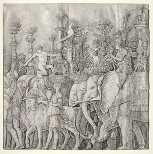 Os triunfos de César: Os elefantes, c. 1485-1490.