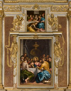 Capela do SS Sacramento, 2º vão norte, Giulio Campi, Última Ceia 1569, Giulio Campi, Ceia na casa de Simone 1569 de Giulio Campi