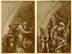 Desenhos para o afresco em S. Sigismondo Cremona de Giulio Campi