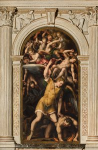 Transept Norte, Altar de São Miguel Arcanjo, Arcanjo Miguel matando o maligno, Giulio Campi 1566