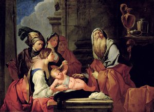 O profeta cego Tirésias com o bebê Narciso, depois de 1666