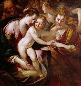 O casamento místico de Santa Catarina, c. 1616-1618.