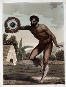 Dança das Ilhas Sandwich (Hawaii) - em "Le Costume Ancien et Moderne" pelo Dr. Jules Ferrario, ed. Milan de Giulio Ferrario