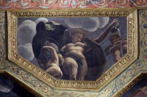 Uma ninfa. Fresco de Giulio Pippi de