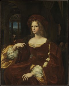 Retrato de Dona Isabel de Requesens e Enríquez de Cardona-Anglesola, c.1518 (óleo no painel transferido para a tela)