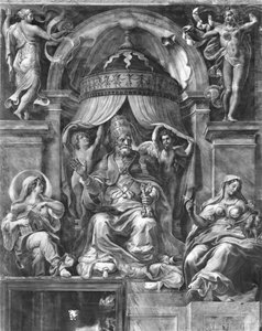 São Pedro entre a Igreja e a Eternidade, Raphael Rooms (ver também 252791) de Giulio Romano