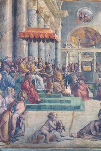 A doação de Roma, detalhe de Giulio Romano