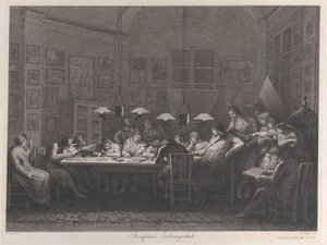 Academia de desenho de Rosaspina, 1811. de Giulio Tomba
