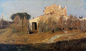 A casa de Diego Martelli, de Giuseppe Abbati (1836-1868), óleo sobre tela, 25x42 cm