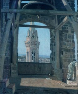 Torre do Palazzo del Podesta, de Giuseppe Abbati (1836-1868).