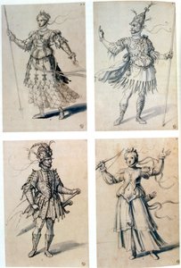 Figurinos para divindades clássicas, século XVI