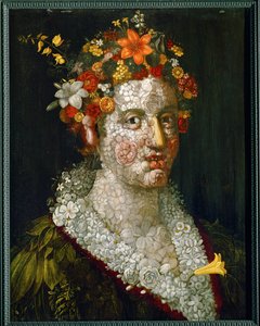 Flora (óleo sobre madeira) de Giuseppe Arcimboldo