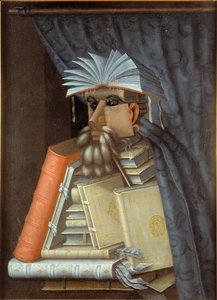 Retrato de um bibliotecário, c.1566 (óleo sobre tela). de Giuseppe Arcimboldo