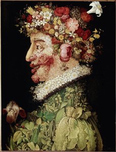 Pintura de Primavera de Giuseppe Arcimboldo (1527-1593). 1589. Madrid. Real Academia de Bellas Artes de San Fernando, Madrid. de Giuseppe Arcimboldo