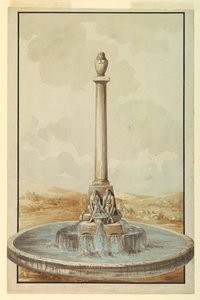 Design para fonte com jarra canópica de Giuseppe Barberi