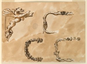 Aldrava de porta e molduras de bolsa de metal de Giuseppe Barberi