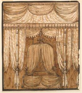 Desenho, Elevação de uma alcova de cama, ca. 1790 de Giuseppe Barberi