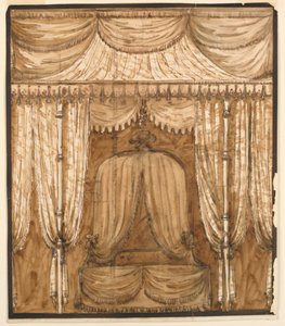 Elevação de uma Alcova de Cama de Giuseppe Barberi