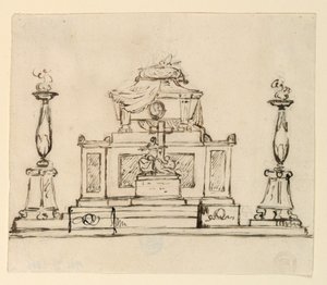 Elevação de um monumento sepulcral de Giuseppe Barberi