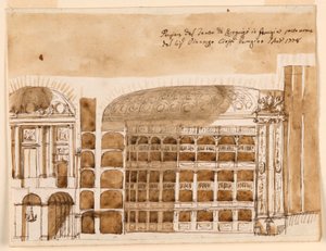 Seção de um Teatro em Perugia de Giuseppe Barberi