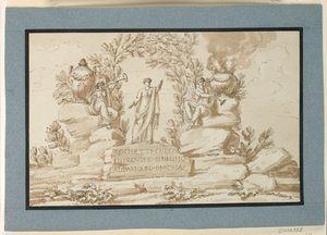 Monumento sepulcral para o improvisador Rochetti de Giuseppe Barberi