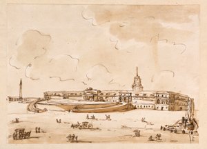Praça com Palácio de Giuseppe Barberi