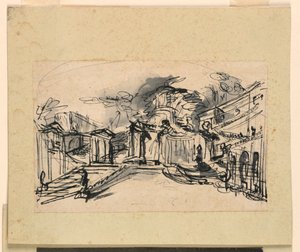 Cenário: arquitetura do palácio de Giuseppe Barberi