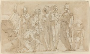 Coriolano diante das Mulheres de Roma de Giuseppe Bernardino Bison