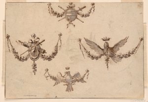 Design para quatro festões de Giuseppe Bernardino Bison