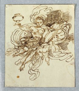 Esboço para uma pintura de parede de Giuseppe Bernardino Bison