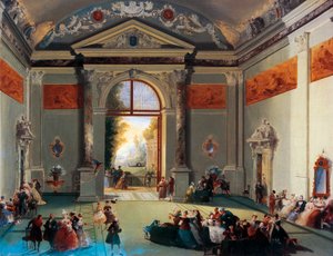 Conversa veneziana, de Giuseppe Bernardino Bison (1762-1844), óleo sobre tela, Itália de Giuseppe Bernardino Bison
