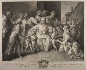 Cristo abençoando as crianças de Giuseppe Cades