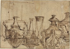 Desenhos para vasos [verso] de Giuseppe Cades