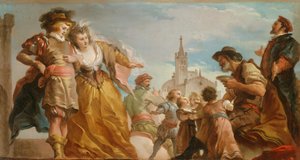 O Encontro de Gautier, Conde de Antuérpia, e sua Filha, Violante, c. 1787.