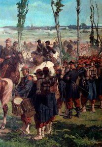 O acampamento italiano. Detalhe da batalha de Magenta em 1859 (óleo sobre tela